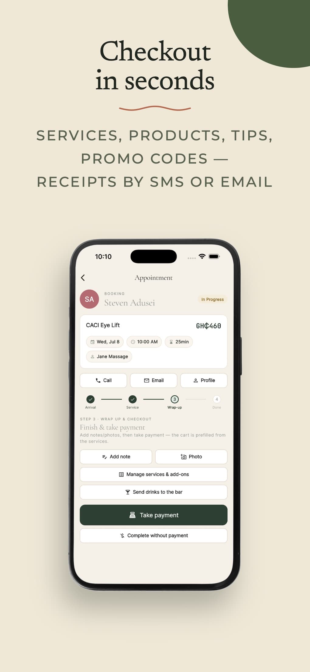 SpaOS AI — Spa operations · client product